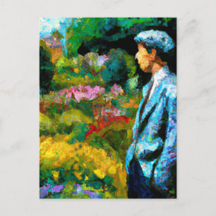Man in The Garden Postcard