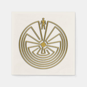 MAN IN THE MAZE gold + your background Napkin