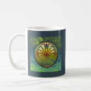 MAN IN THE MAZE landscape + your backgr. & text Coffee Mug