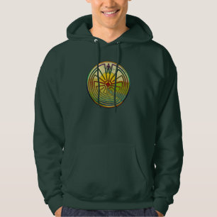 MAN IN THE MAZE landscape + your background Hoodie