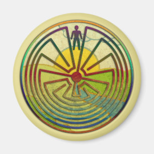 MAN IN THE MAZE landscape + your background Magnet