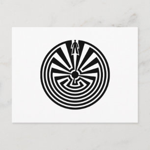 Man in the Maze, Native Americans, Itoi, Papago Postcard