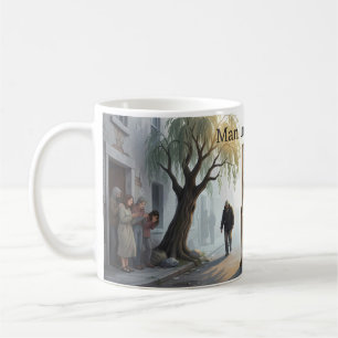 Man in the Mirror Street Awakening Art Mug