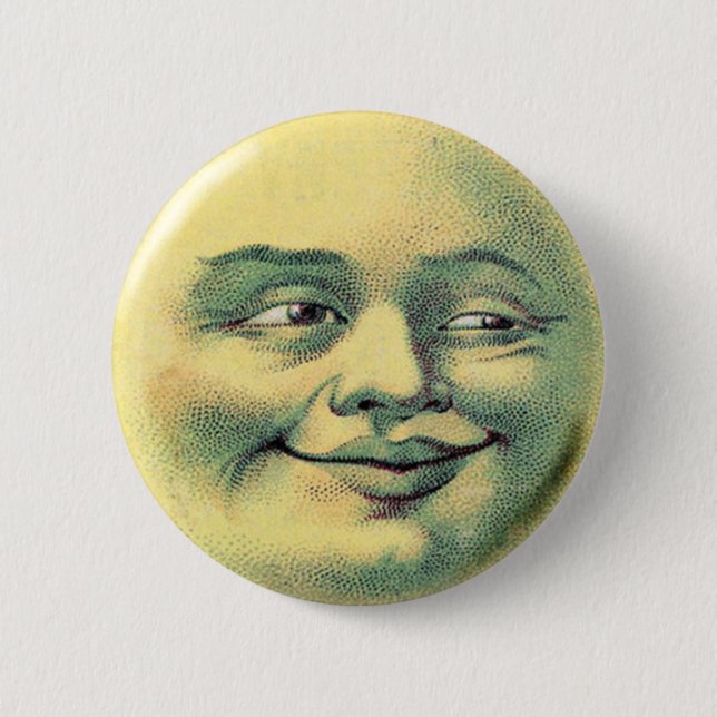 Man-in-the-Moon 6 Cm Round Badge (Front)