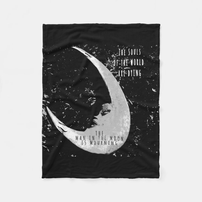 Man in the Moon Fleece Blanket (Front)