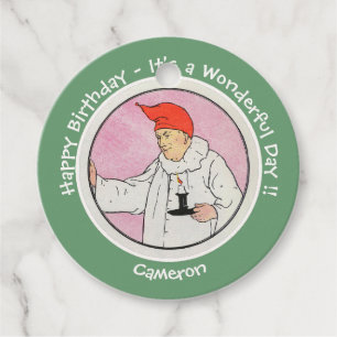 Man in the Moon Mother Goose Birthday Party Items  Favour Tags