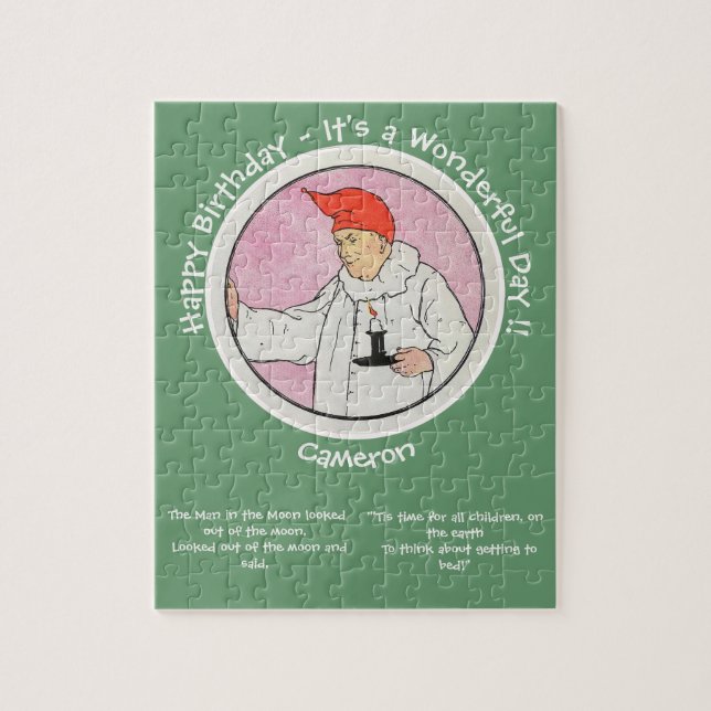 Man in the Moon Mother Goose Birthday Party Items  Jigsaw Puzzle (Vertical)