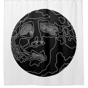 man in the moon shower curtain