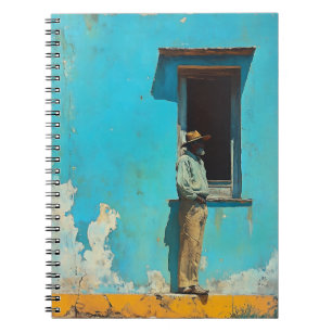 Man in the Shade - A Rustic Cuban Scene Notebook