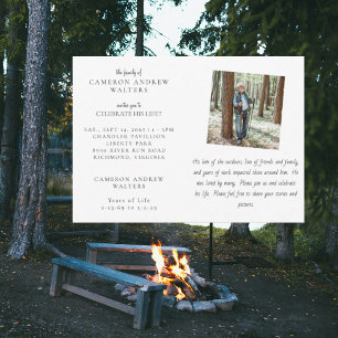 Man in the Woods Celebration of LIfe Invitation