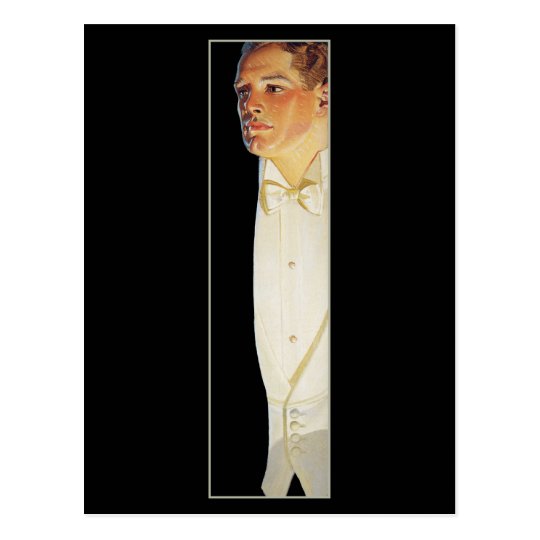 Man in White Tie by Leyendecker Postcard