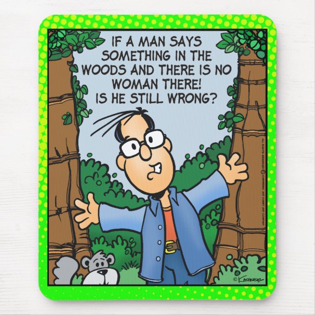 Man in Woods Mouse Mat (Front)