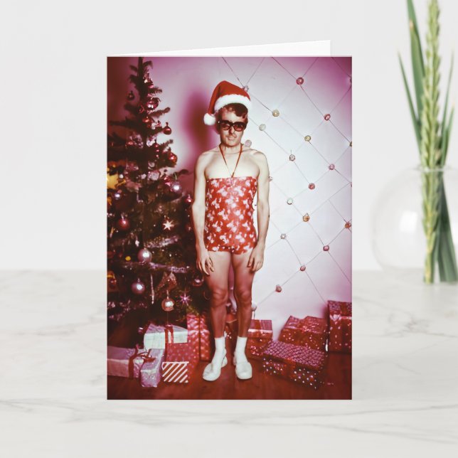 Man in Xmas Pants Card (Front)