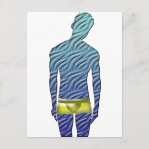Man in Yellow Underwear Postcard