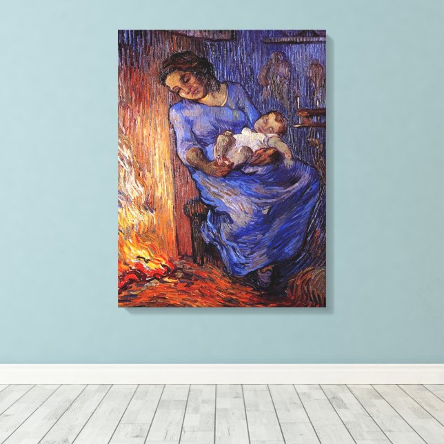 Man is at Sea by Vincent van Gogh Canvas Print (Insitu(Wood Floor))