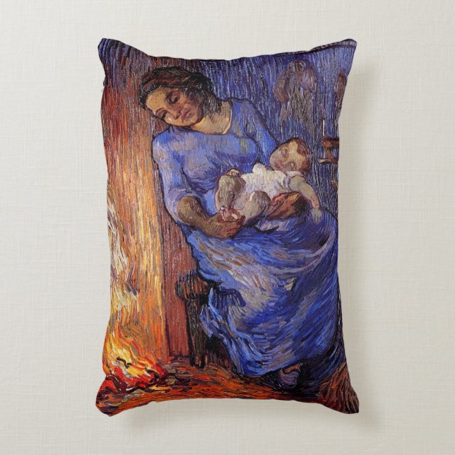 Man is at Sea by Vincent van Gogh Decorative Cushion (Front(Vertical))