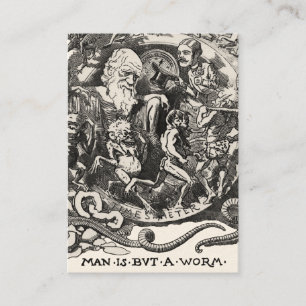 Man Is But A Worm Business Card