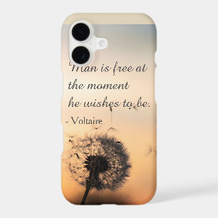 Man is Free Voltaire Quote Dandelion
