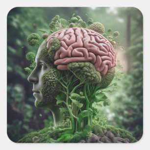 Man is Nature - Humanity Environment Organic Square Sticker