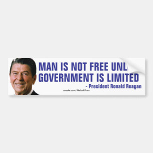 Man Is Not Free Unless Government Is Limited Bumper Sticker