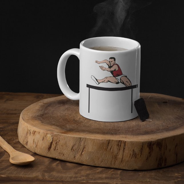 Man Jumping Hurdles Coffee Mug (Creator Uploaded)