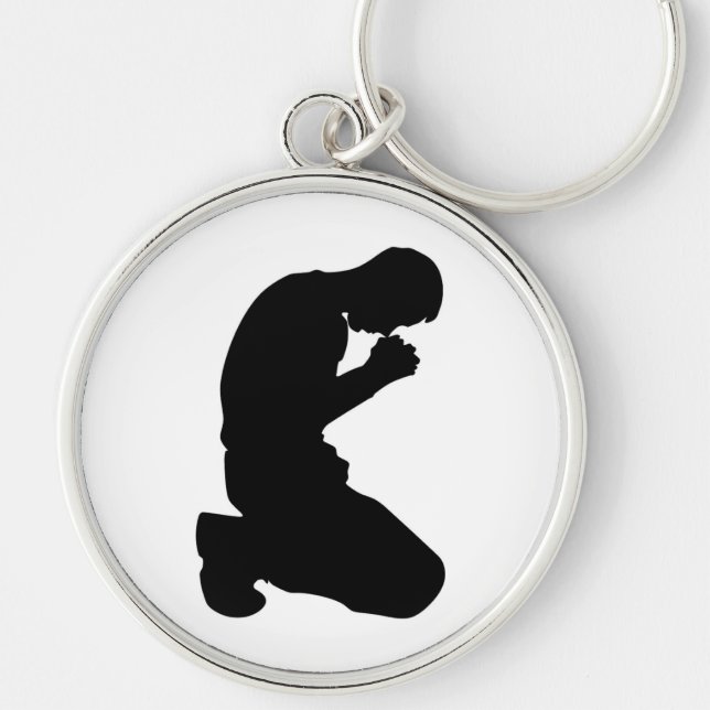MAN KNEELING IN PRAYER KEY RING (Front)