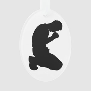 MAN KNEELING IN PRAYER ORNAMENT