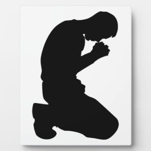 MAN KNEELING IN PRAYER PLAQUE
