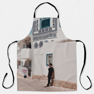Man lean on concrete house apron