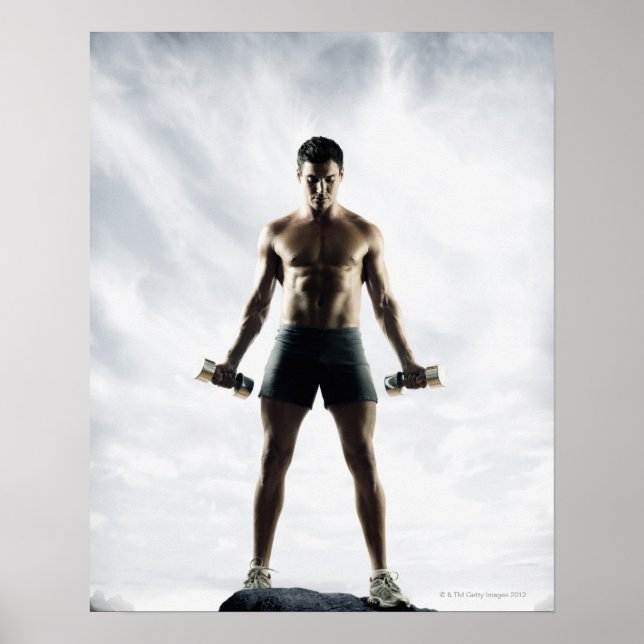 Man lifting weights 3 poster (Front)