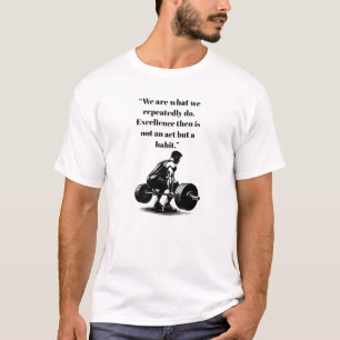 man lifting weights body builder art illustration T-Shirt