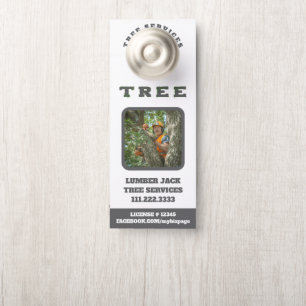*~* Man  Lumber Jack QR Tree Services Door Door Hanger