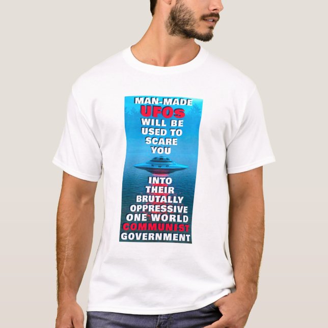 Man-made UFOs (light) T-Shirt (Front)