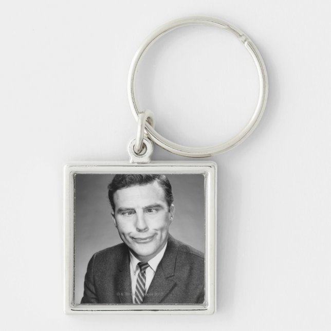 Man Making Face Key Ring (Front)