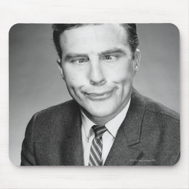 Man Making Face Mouse Mat (Front)