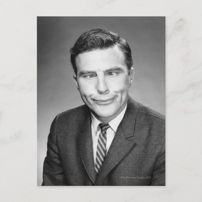 Man Making Face Postcard (Front)