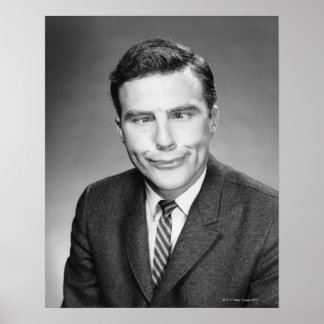 Man Making Face Poster