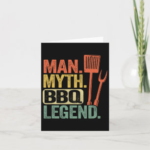 Man Myth Bbq Legend Barbecue Grilling Dad Grillfat Card
