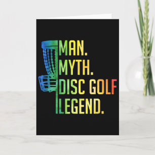Man Myth Disc Golf Legend - Disc Golf Basket Desig Card