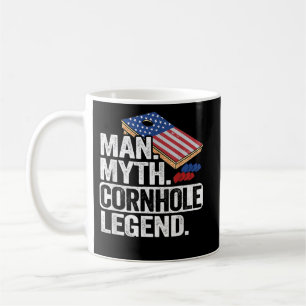 Man Myth Legend Cornhole USA Dad Coffee Mug