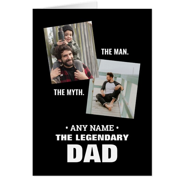 Man Myth Legend Dad Personalized Father's Day Card (Front)