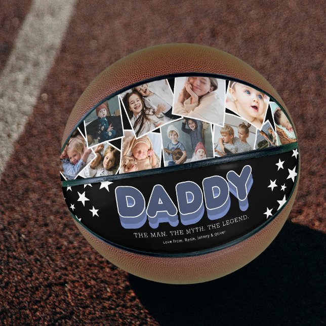 “Man. Myth. Legend.” Daddy Photo Basketball Gift (Creator Uploaded)