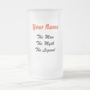 Man, Myth, Legend Frosted Beer Glass Mug