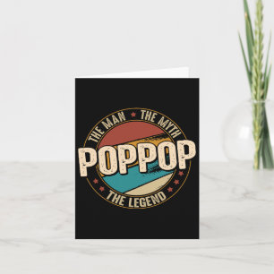 Man Myth Legend Funny Fathers Day Poppop  Card