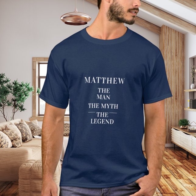 Man myth legend name blue T-Shirt (Creator Uploaded)