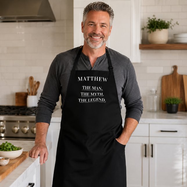 Man myth legend name fun apron (Creator Uploaded)