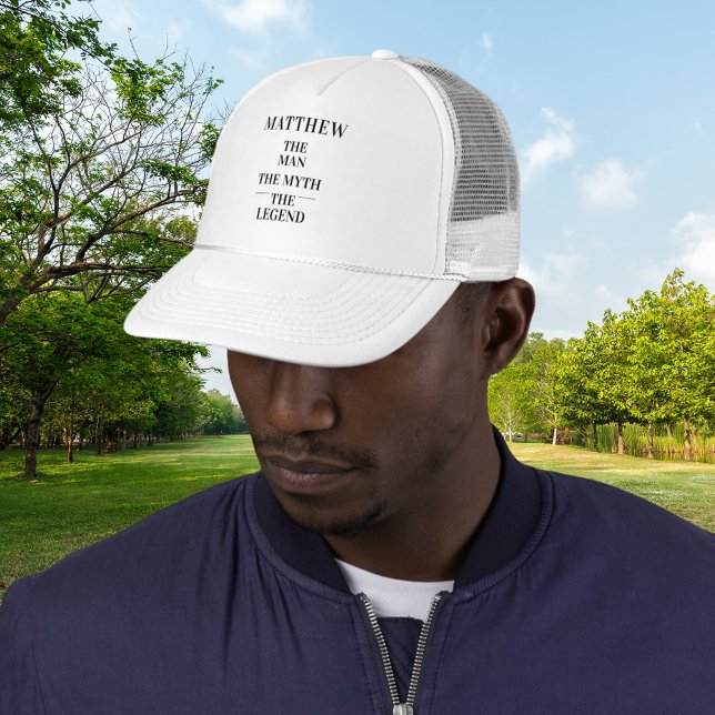 Man myth legend name trucker hat (Creator Uploaded)