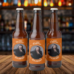 Man myth legend photo burnt orange birthday party<br><div class="desc">A trendy burnt orange coloured background.   Text: The Man,  The Myth,  The Legend. Personalise and add his name,  age and photo. White text.</div>