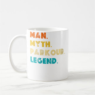 Man Myth Parkour Legend Retro Parkour Extreme Spor Coffee Mug