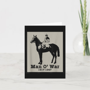Man O War Vintage Race Horse  Card